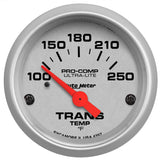 GAUGE; TRANSMISSION TEMP; 2 1/16in.; 100-250deg.F; ELECTRIC; ULTRA-LITE