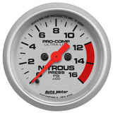 GAUGE; NITROUS PRESSURE; 2 1/16in.; 1600PSI; DIGITAL STEPPER MOTOR; ULTRA-LITE