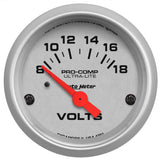 GAUGE; VOLTMETER; 2 1/16in.; 18V; ELEC; ULTRA-LITE