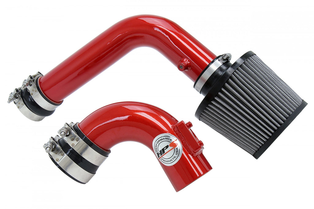 HPS Red Cold Air Intake Kit (Converts to Shortram) Cool Long Ram CAI 837-165R