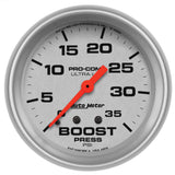 GAUGE; BOOST; 2 5/8in.; 35PSI; MECHANICAL; ULTRA-LITE