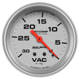GAUGE; VACUUM; 2 5/8in.; 30INHG; MECHANICAL; ULTRA-LITE