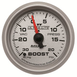 GAUGE; VAC/BOOST; 2 1/16in.; 30INHG-20PSI; MECHANICAL; ULTRA-LITE II