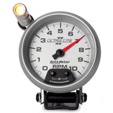 GAUGE; TACHOMETER; 3 3/4in.; 10K RPM; PEDESTAL W/EXT. QUICK-LITE; ULTRA-LITE II