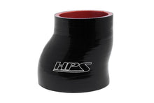 Load image into Gallery viewer, HPS 3&quot; - 4&quot; ID , 4&quot; Long High Temp 4-ply Reinforced Silicone Offset Reducer Coupler Hose Black (76mm - 102mm ID x 102mm Length)