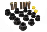 Leaf Spring Bushing Set; Black; Front; Performance Polyurethane;