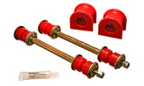 Sway Bar Bushing Set; Red; Front; 27mm; Performance Polyurethane;