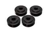 Strut Rod Bushing Set; Black; Front; Performance Polyurethane;