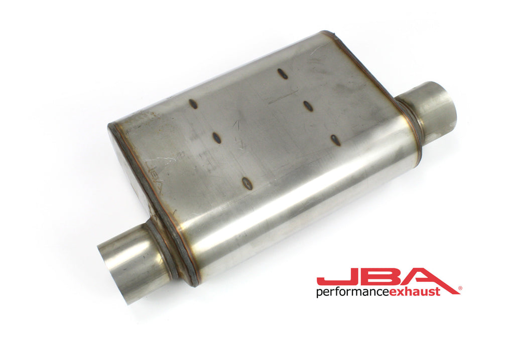 JBA Performance Chambered 3" Muffler 304 SS Offset/Offset same side