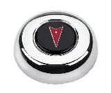 GM Licensed Horn Button; Chrome; Pontiac®; Classic/Challenger Wheels;