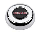 GM Licensed Horn Button; Chrome; GMC Truck®; Classic/Challenger Wheels;