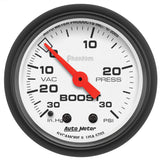 GAUGE; VAC/BOOST; 2 1/16in.; 30INHG-30PSI; MECHANICAL; PHANTOM