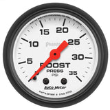 GAUGE; BOOST; 2 1/16in.; 35PSI; MECHANICAL; PHANTOM