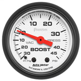 GAUGE; VAC/BOOST; 2 1/16in.; 30INHG-45PSI; MECHANICAL; PHANTOM