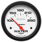 GAUGE; WATER TEMP; 2 5/8in.; 100-250deg.F; ELECTRIC; PHANTOM