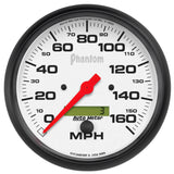 GAUGE; SPEEDO; 5in.; 160MPH; ELEC. PROGRAM W/LCD ODO; PHANTOM