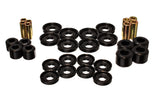 Control Arm Bushing Set; Black; Front; Performance Polyurethane;