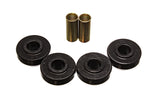 Strut Rod Bushing Set; Black; Front; Performance Polyurethane;