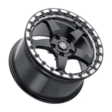 Load image into Gallery viewer, Forgestar 15x10 D5 Beadlock 5x114.3 ET25 BS6.5 Gloss BLK MACH 78.1 Wheel