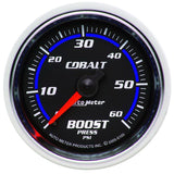 GAUGE; BOOST; 2 1/16in.; 60PSI; MECHANICAL; COBALT