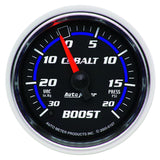 GAUGE; VAC/BOOST; 2 1/16in.; 30INHG-20PSI; MECHANICAL; COBALT