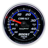 GAUGE; VAC/BOOST; 2 1/16in.; 30INHG-45PSI; MECHANICAL; COBALT