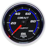 GAUGE; OIL PRESSURE; 2 1/16in.; 100PSI; MECHANICAL; COBALT