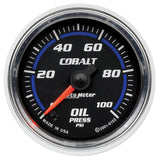 GAUGE; OIL PRESSURE; 2 1/16in.; 100PSI; DIGITAL STEPPER MOTOR; COBALT