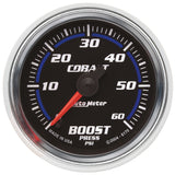 GAUGE; BOOST; 2 1/16in.; 60PSI; DIGITAL STEPPER MOTOR; COBALT