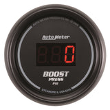 GAUGE; BOOST; 2 1/16in.; 60PSI; DIGITAL; BLACK DIAL W/RED LED