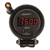 GAUGE; TACH; 3 3/4in.; 10K RPM; PEDESTAL W/QUICK-LITE; DIGITAL; BLK W/RED LED