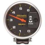 GAUGE; TACHOMETER; 5in.; 6K RPM DIESEL; PEDESTAL W/PEAK MEMORY; PRO-COMP