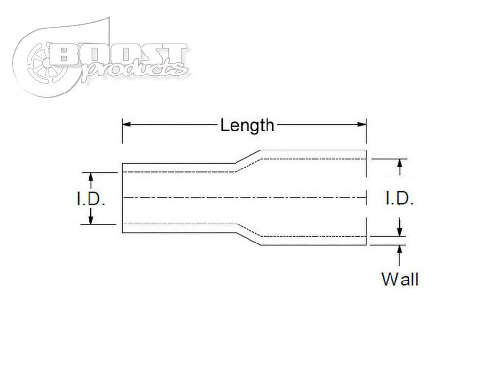 BOOST Products Silicone Reducer Coupler, 7/8" - 1/2" ID, Black