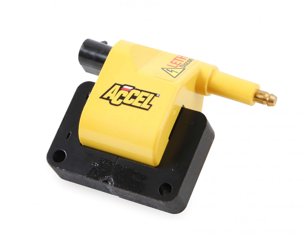 ACCEL Ignition Coil - SuperCoil - 1990-2002 Dodge / Jeep / Plymouth / Chrysler Remote - Yellow -Individual