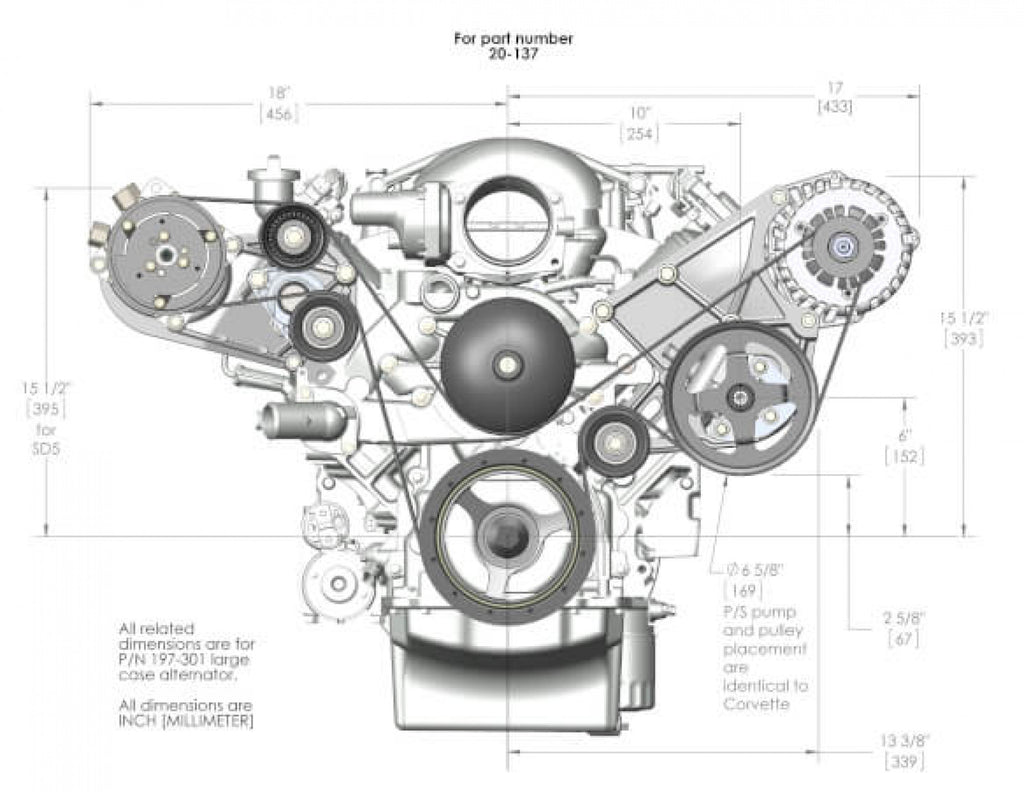 Holley LS/LT High-Mount Complete Accessory Drive Kit