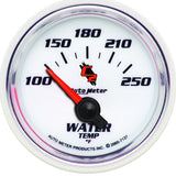 GAUGE; WATER TEMP; 2 1/16in.; 100-250deg.F; ELECTRIC; C2