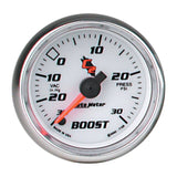 GAUGE; VAC/BOOST; 2 1/16in.; 30INHG-30PSI; DIGITAL STEPPER MOTOR; C2