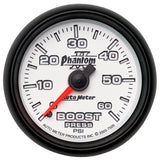 GAUGE; BOOST; 2 1/16in.; 60PSI; MECHANICAL; PHANTOM II