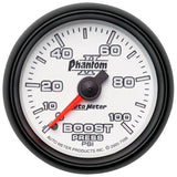 GAUGE; BOOST; 2 1/16in.; 100PSI; MECHANICAL; PHANTOM II