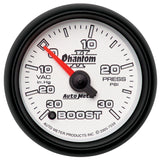 GAUGE; VAC/BOOST; 2 1/16in.; 30INHG-30PSI; DIGITAL STEPPER MOTOR; PHANTOM II