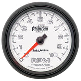 GAUGE; TACHOMETER; 3 3/8in.; 10K RPM; IN-DASH; PHANTOM II