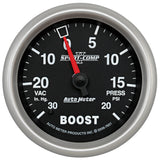 GAUGE; VAC/BOOST; 2 5/8in.; 30INHG-20PSI; MECHANICAL; SPORT-COMP II