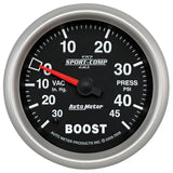 GAUGE; VAC/BOOST; 2 5/8in.; 30INHG-45PSI; MECHANICAL; SPORT-COMP II