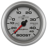 GAUGE; VAC/BOOST; 2 5/8in.; 30INHG-45PSI; MECHANICAL; ULTRA-LITE II