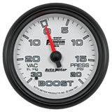 GAUGE; VAC/BOOST; 2 5/8in.; 30INHG-20PSI; MECHANICAL; PHANTOM II