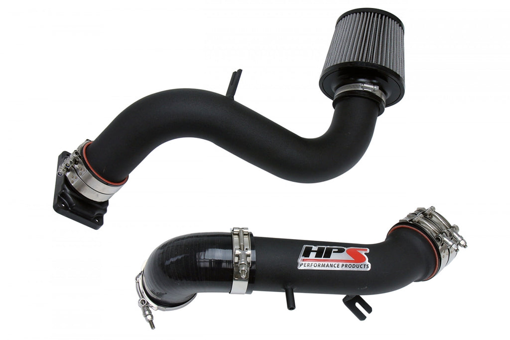 HPS Black Cold Air Intake Kit (Converts to Shortram) Cool Long Ram CAI 837-423WB