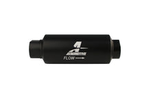 Load image into Gallery viewer, Aeromotive Filter, In-Line, 10-m Fabric Element, ORB-12 Port, Black Hard-Coat, Marine, 2-1/2&quot; OD