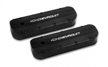 Load image into Gallery viewer, Holley GM Licensed Valve Cover - Track Series  - BBC - Fabricated Aluminum - Long Bolt - Black