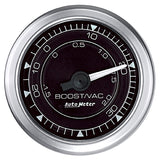 GAUGE; VAC/BOOST; 2 1/16in.; 30INHG-30PSI; MECHANICAL; CHRONO