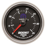 GAUGE; BOOST; 2 1/16in.; 35PSI; MECHANICAL; BLACK; MOPAR